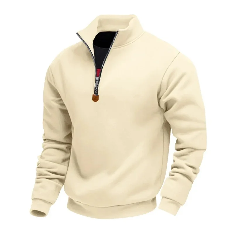 Herren Pullover Sweatshirt Troyer Pulli Sweater Stehkragen Zipper Langarmpulli