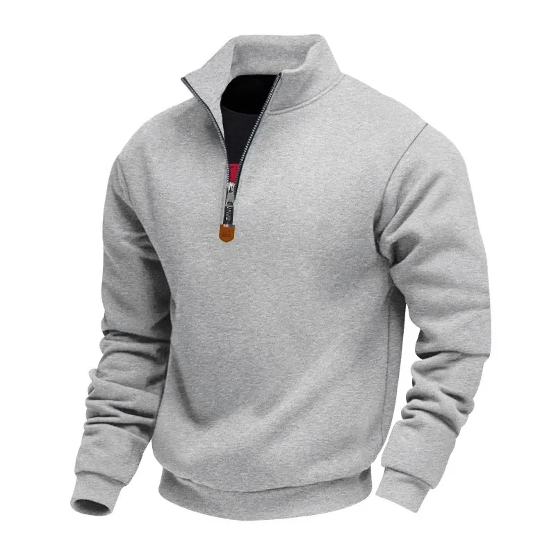Herren Pullover Sweatshirt Troyer Pulli Sweater Stehkragen Zipper Langarmpulli