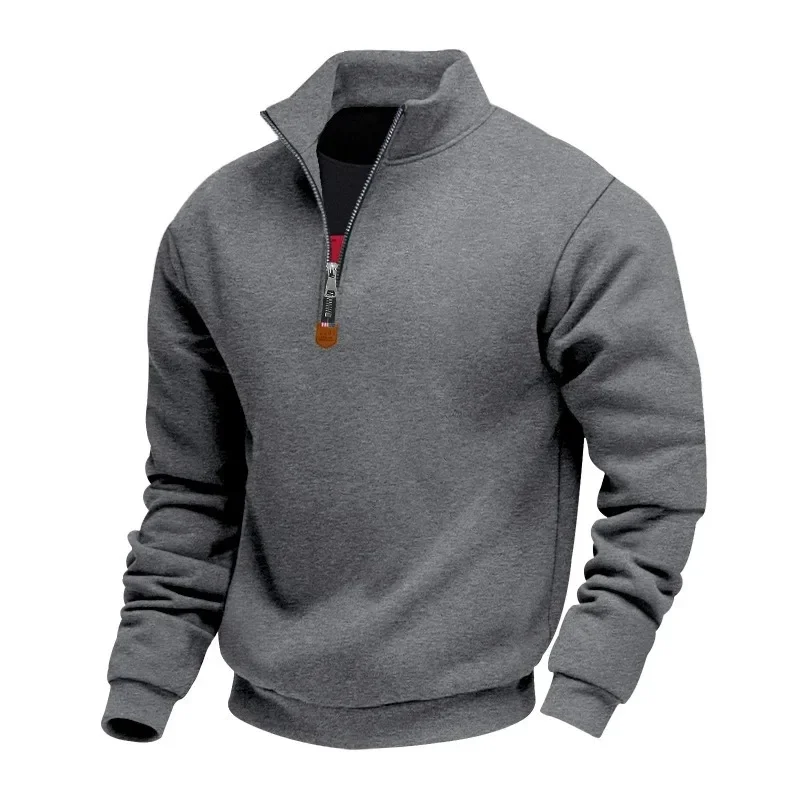 Herren Pullover Sweatshirt Troyer Pulli Sweater Stehkragen Zipper Langarmpulli