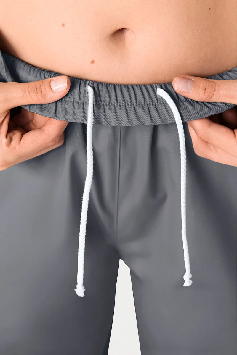 Hose Unisex - hoher Bund steingrau