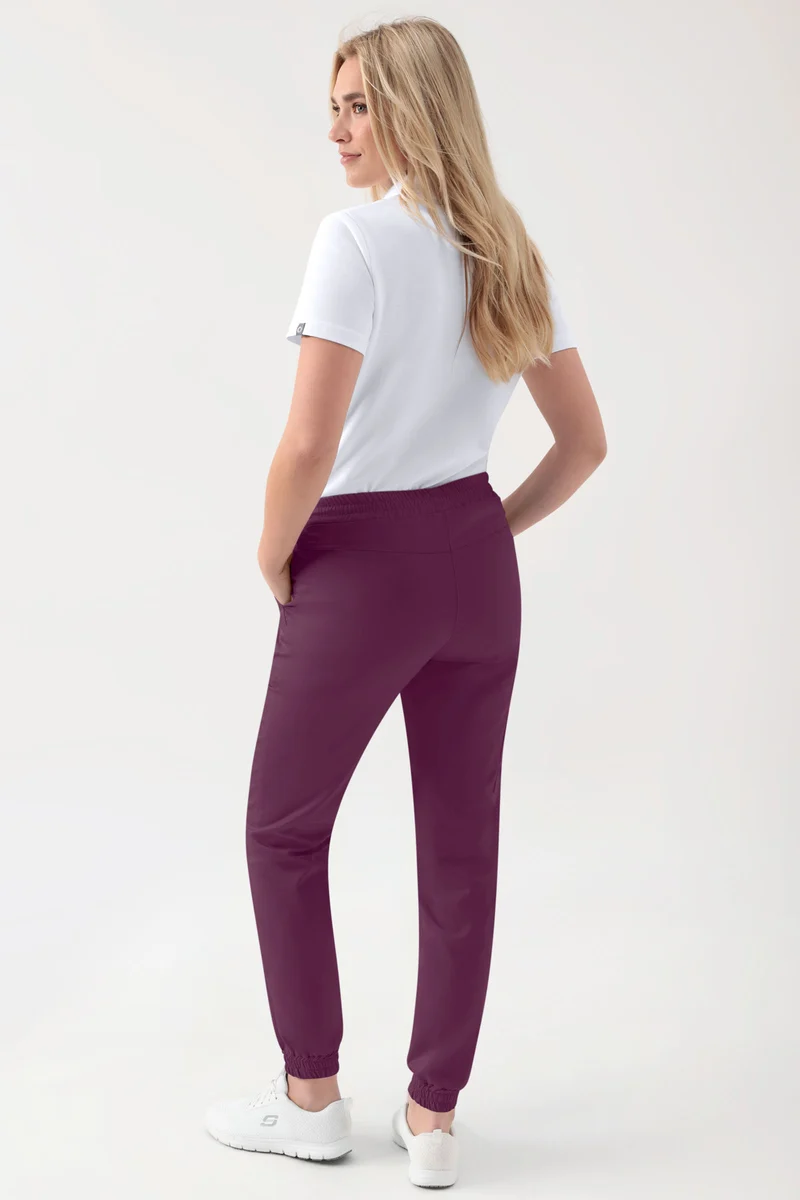 GREEN Stretch Hose Damen - Jogpants Style pflaume