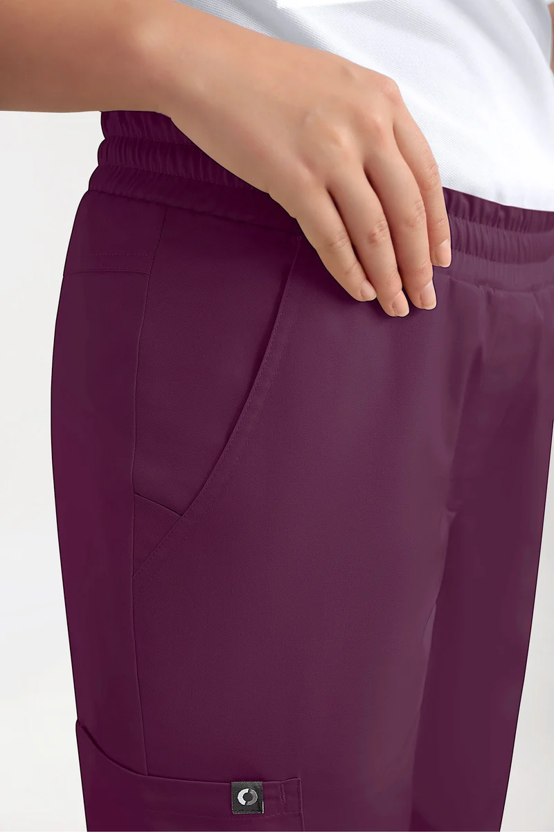 GREEN Stretch Hose Damen - Jogpants Style pflaume