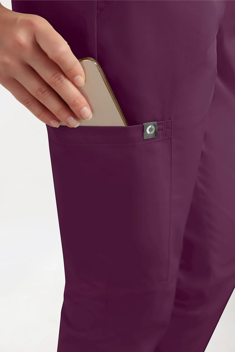 GREEN Stretch Hose Damen - Jogpants Style pflaume