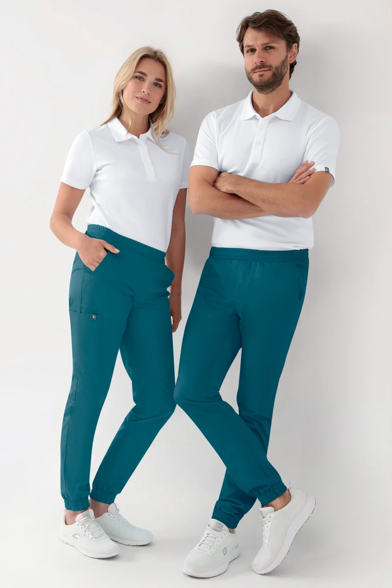 GREEN Stretch Hose Damen - Jogpants Style petrol