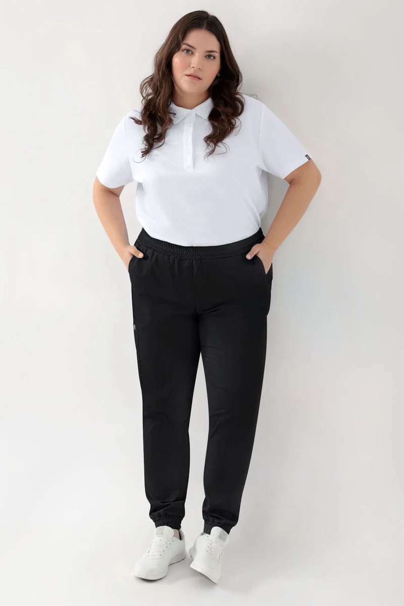 GREEN Stretch Hose Damen - Jogpants Style schwarz
