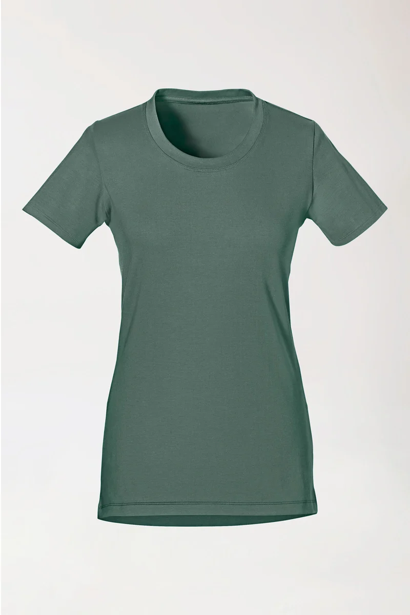 CORE Shirt Damen - Rundhalsausschnitt dunkelgrün