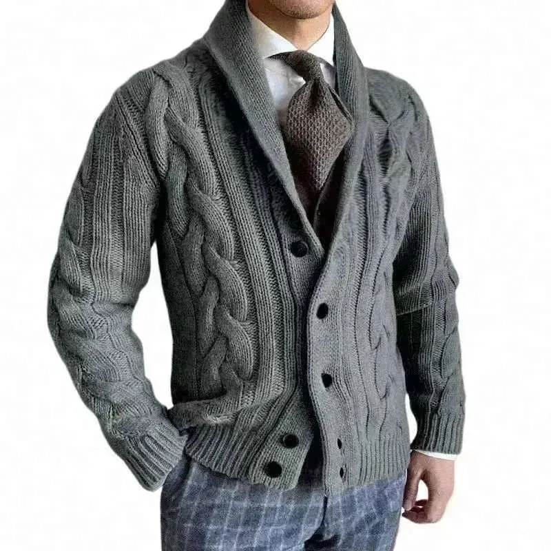 Herren Herbst Jacke Übergangsjacke Sweatjacke Sweater Strickjacke mit Zopfmuster
