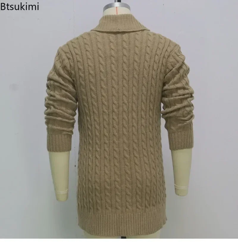 Herren Herbst Jacke Übergangsjacke Sweatjacke Sweater Strickjacke mit Zopfmuster