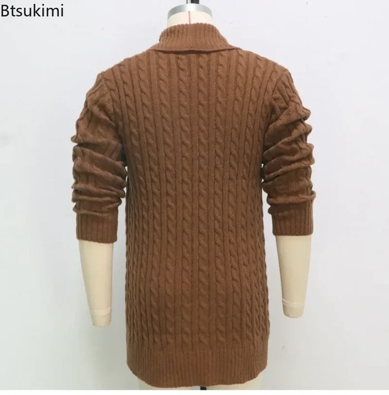 Herren Herbst Jacke Übergangsjacke Sweatjacke Sweater Strickjacke mit Zopfmuster