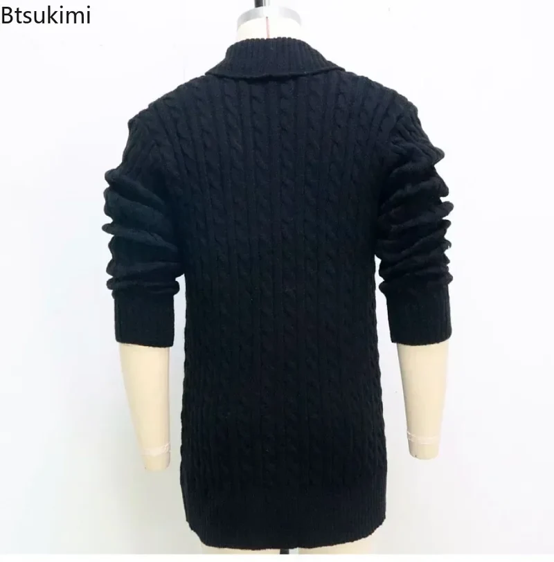 Herren Herbst Jacke Übergangsjacke Sweatjacke Sweater Strickjacke mit Zopfmuster