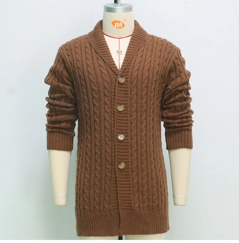Herren Herbst Jacke Übergangsjacke Sweatjacke Sweater Strickjacke mit Zopfmuster