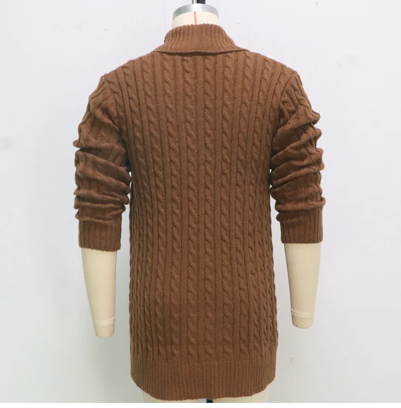 Herren Herbst Jacke Übergangsjacke Sweatjacke Sweater Strickjacke mit Zopfmuster