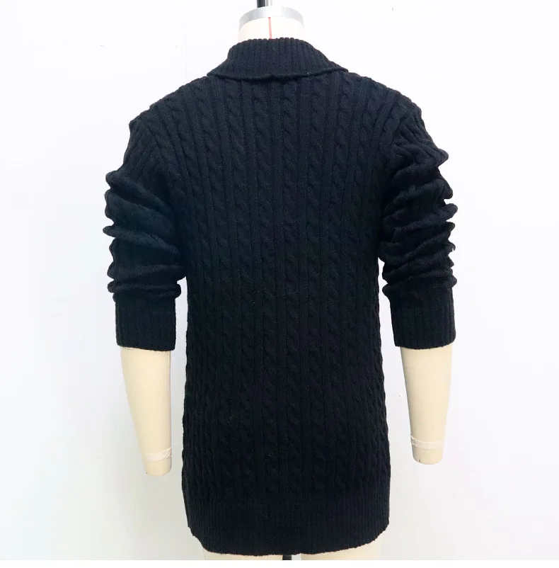 Herren Herbst Jacke Übergangsjacke Sweatjacke Sweater Strickjacke mit Zopfmuster