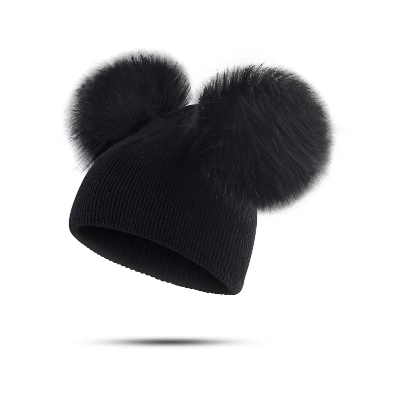 Baby Wintermütze Mädchen Jungen Kinder Strickmütze Babymütze Pudelmütze Mütze