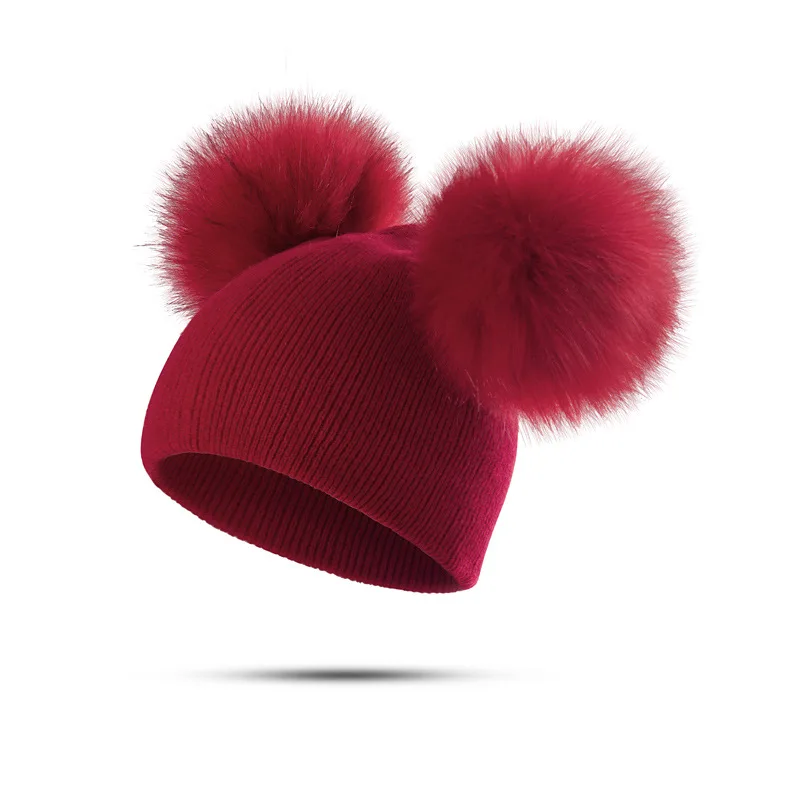 Baby Wintermütze Mädchen Jungen Kinder Strickmütze Babymütze Pudelmütze Mütze