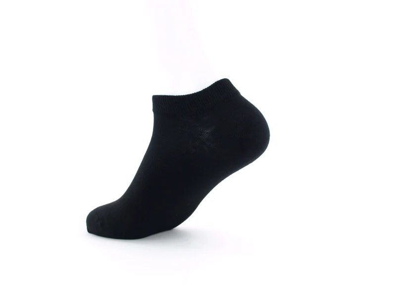1 Paar Bio-Baumwolle Sneaker Socken schwarz