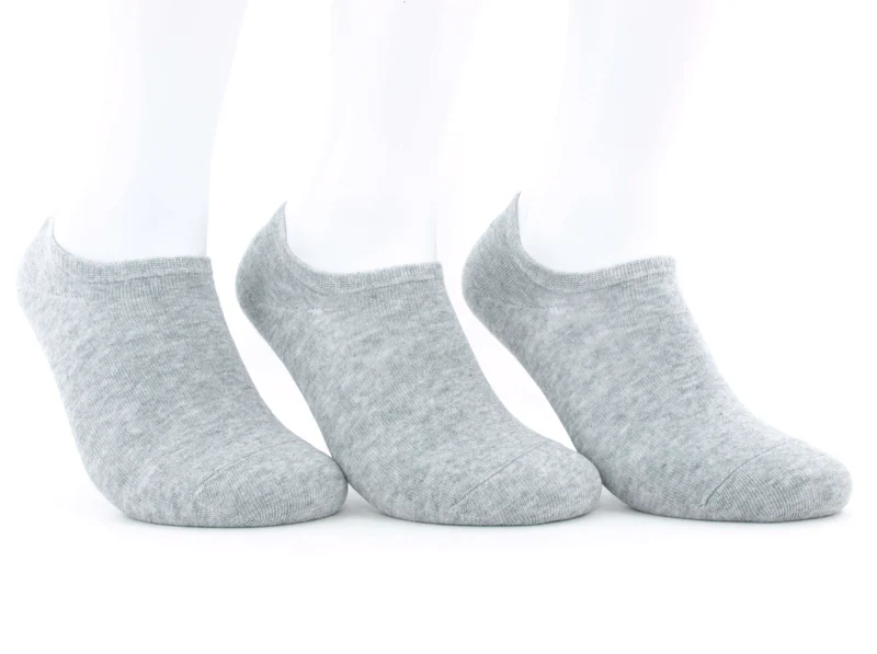 3 Paar Low Cut Socken grau