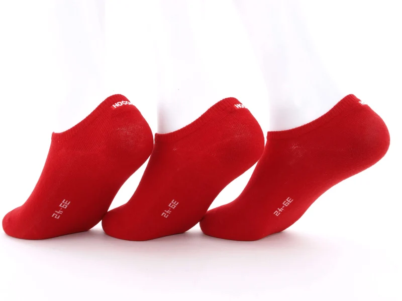 3 Paar Low Cut Socken rot