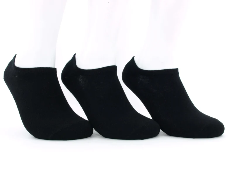 3 Paar Low Cut Socken schwarz