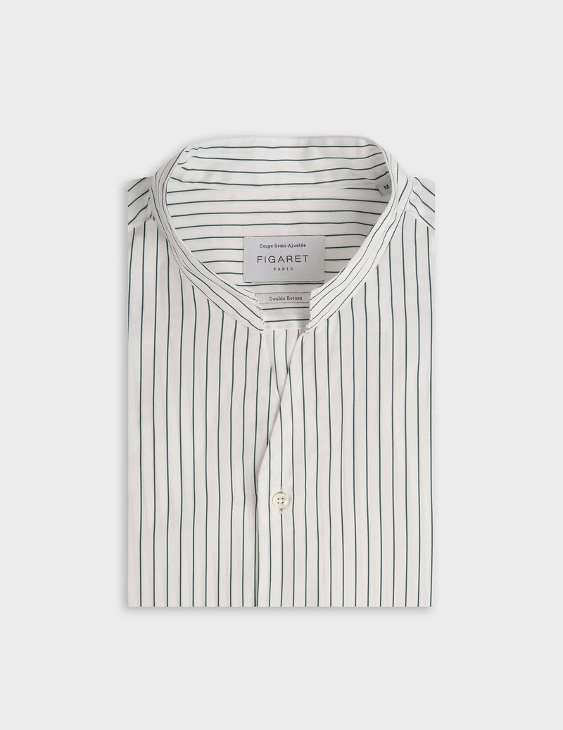 Chemise Carl rayée verte