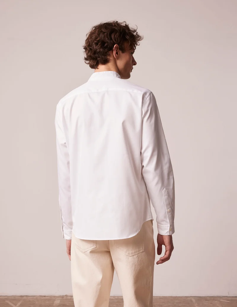 Chemise Carl gorge cachée blanche
