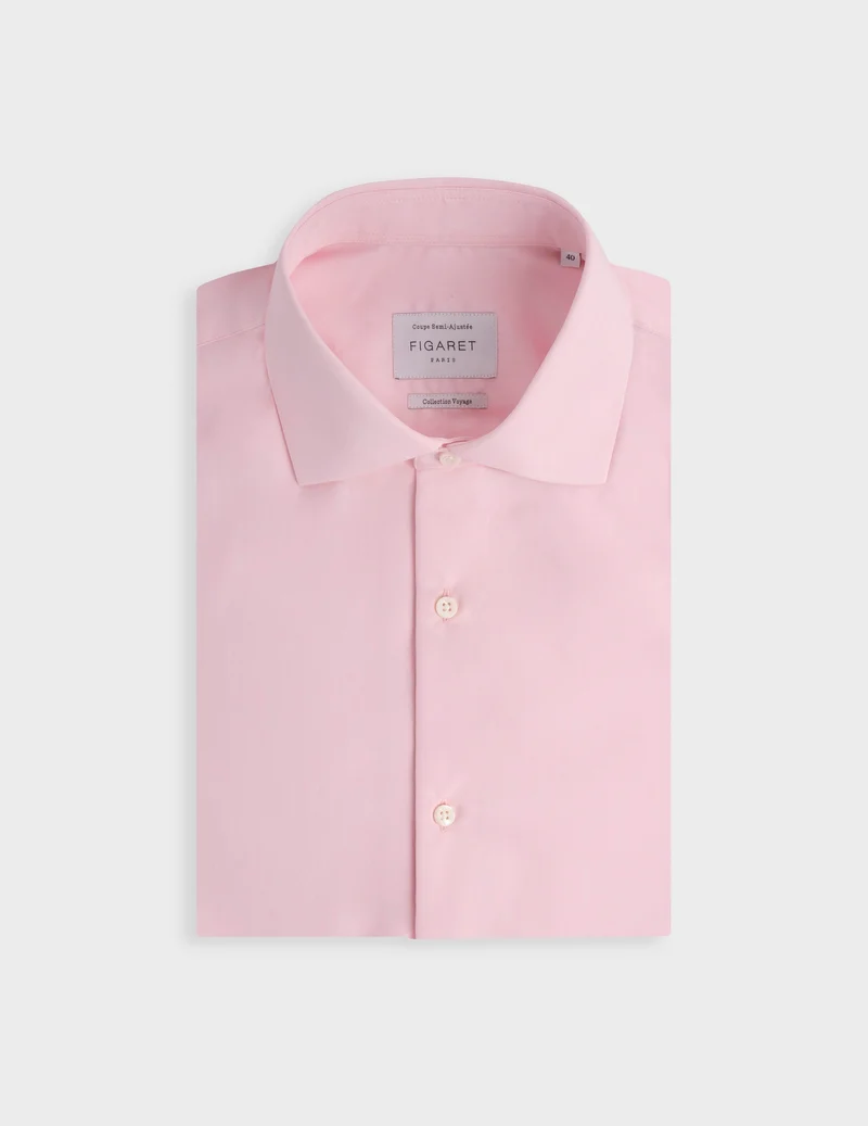 Chemise semi-ajustée Voyage rose