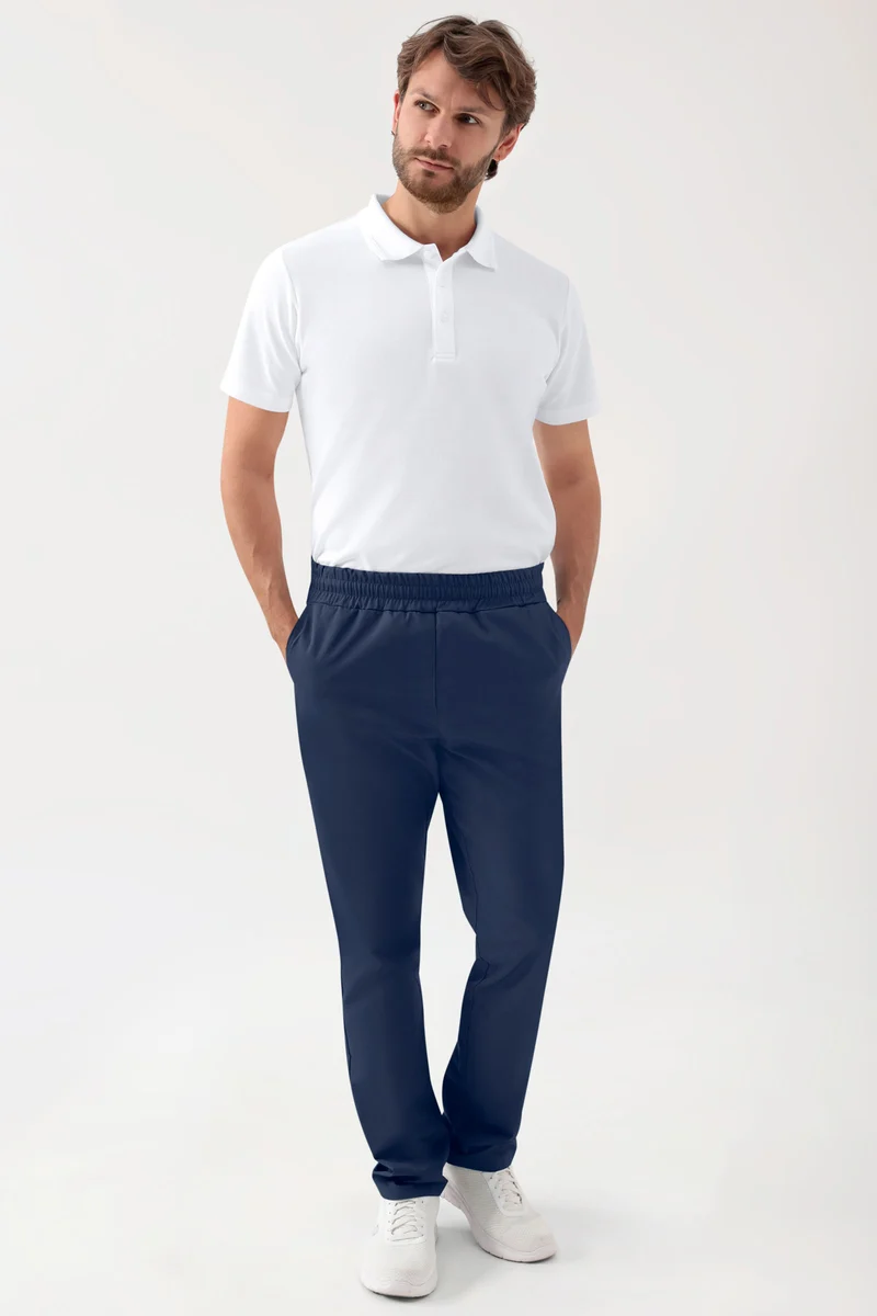 GREEN Stretch Hose Unisex - Rundumgummibund navy