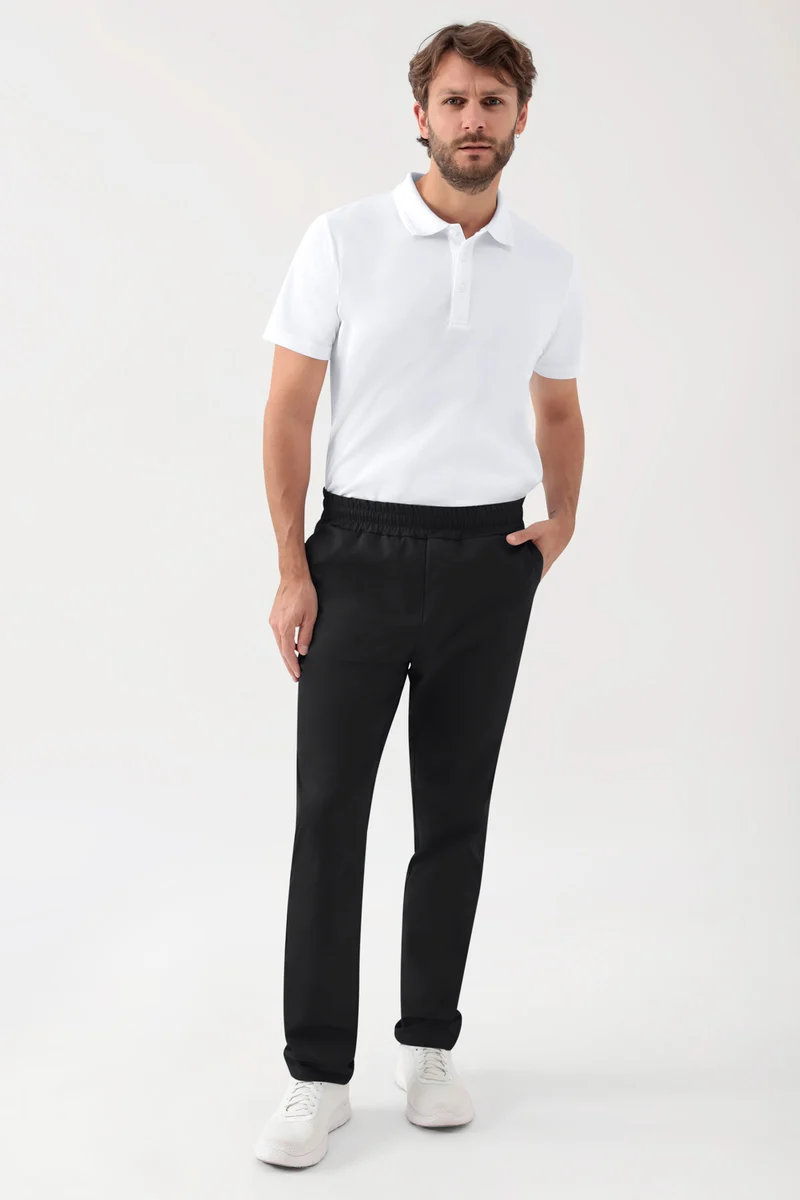 GREEN Stretch Hose Unisex - Rundumgummibund schwarz