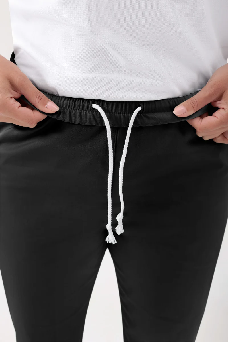 GREEN Stretch Hose Unisex - Rundumgummibund schwarz