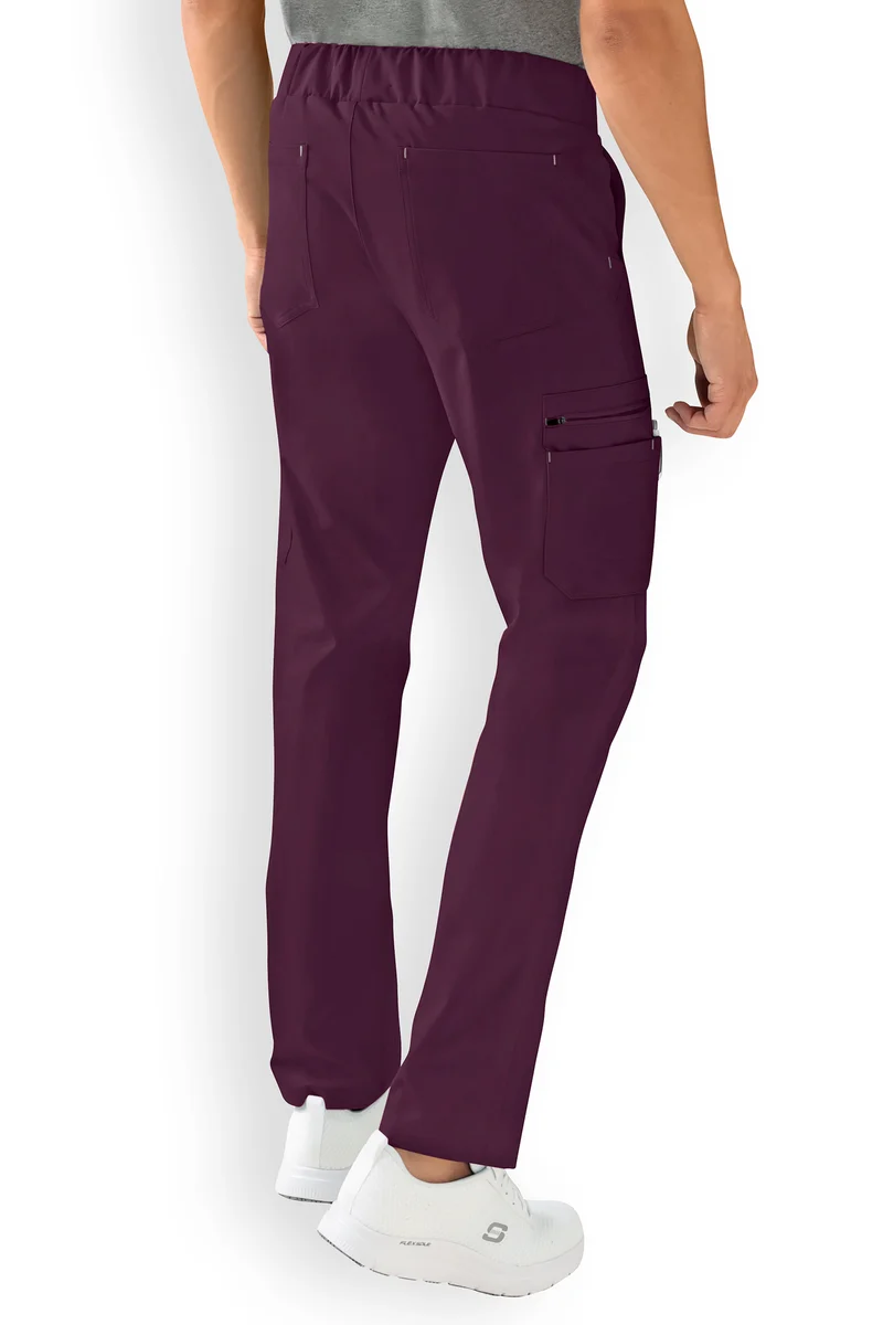 Stretchhose Herren - gerader Saum mit Beintaschen dark pflaume