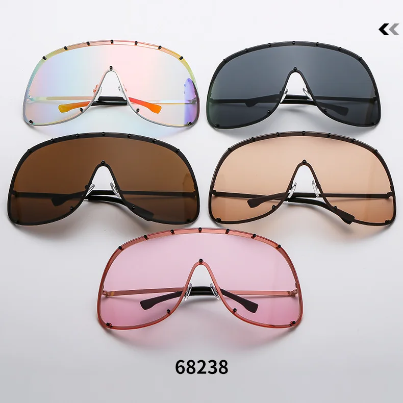 Damen Sonnenbrille Designer Luxus Brille Quadratische Übergröße Gläser Vintage