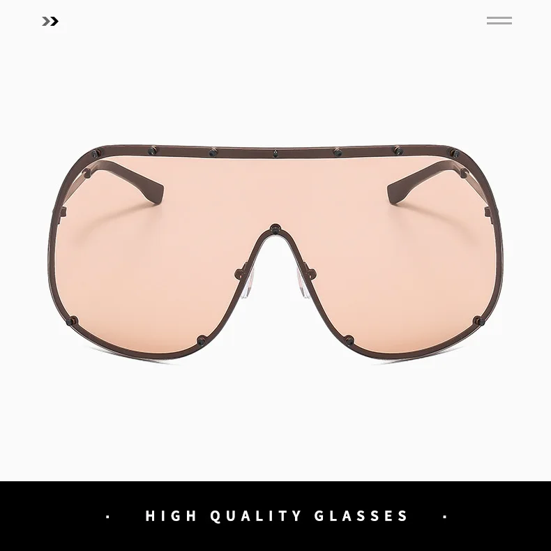 Damen Sonnenbrille Designer Luxus Brille Quadratische Übergröße Gläser Vintage