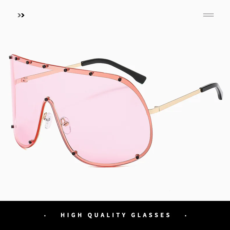 Damen Sonnenbrille Designer Luxus Brille Quadratische Übergröße Gläser Vintage