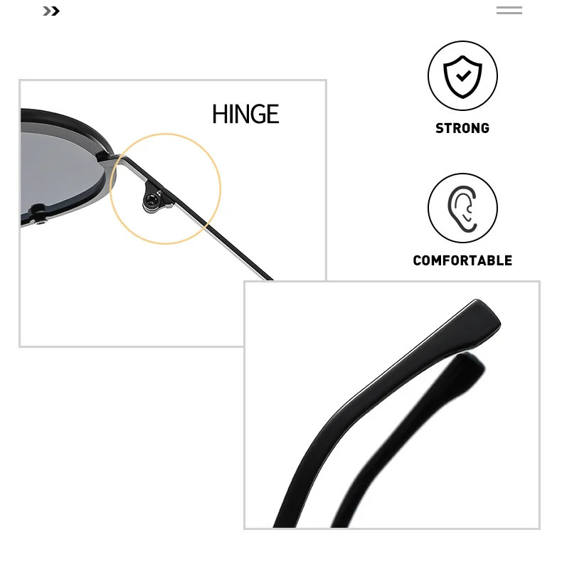 Damen Sonnenbrille Designer Luxus Brille Quadratische Übergröße Gläser Vintage