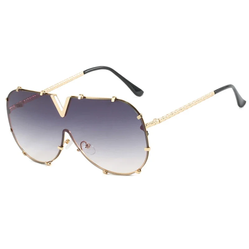 Damen Sonnenbrille Designer Luxus Brille Quadratische Übergröße Gläser Vintage