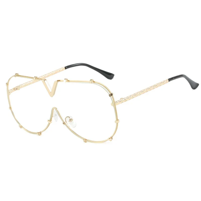 Damen Sonnenbrille Designer Luxus Brille Quadratische Übergröße Gläser Vintage