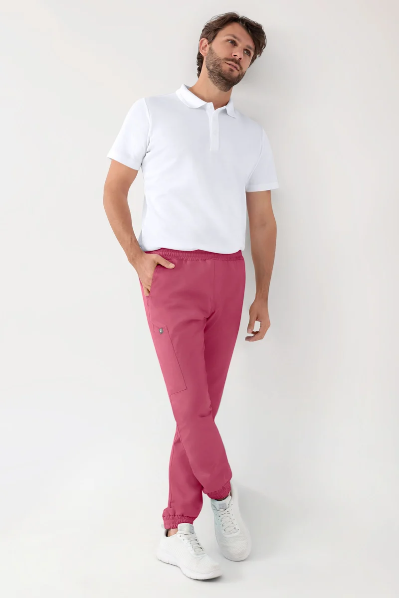 GREEN Stretch Hose Herren - Jogpants Style rosenholz
