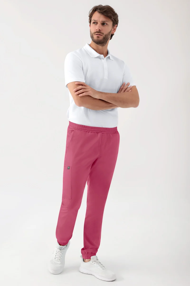 GREEN Stretch Hose Herren - Jogpants Style rosenholz