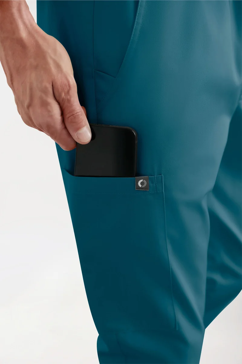 GREEN Stretch Hose Herren - Jogpants Style petrol