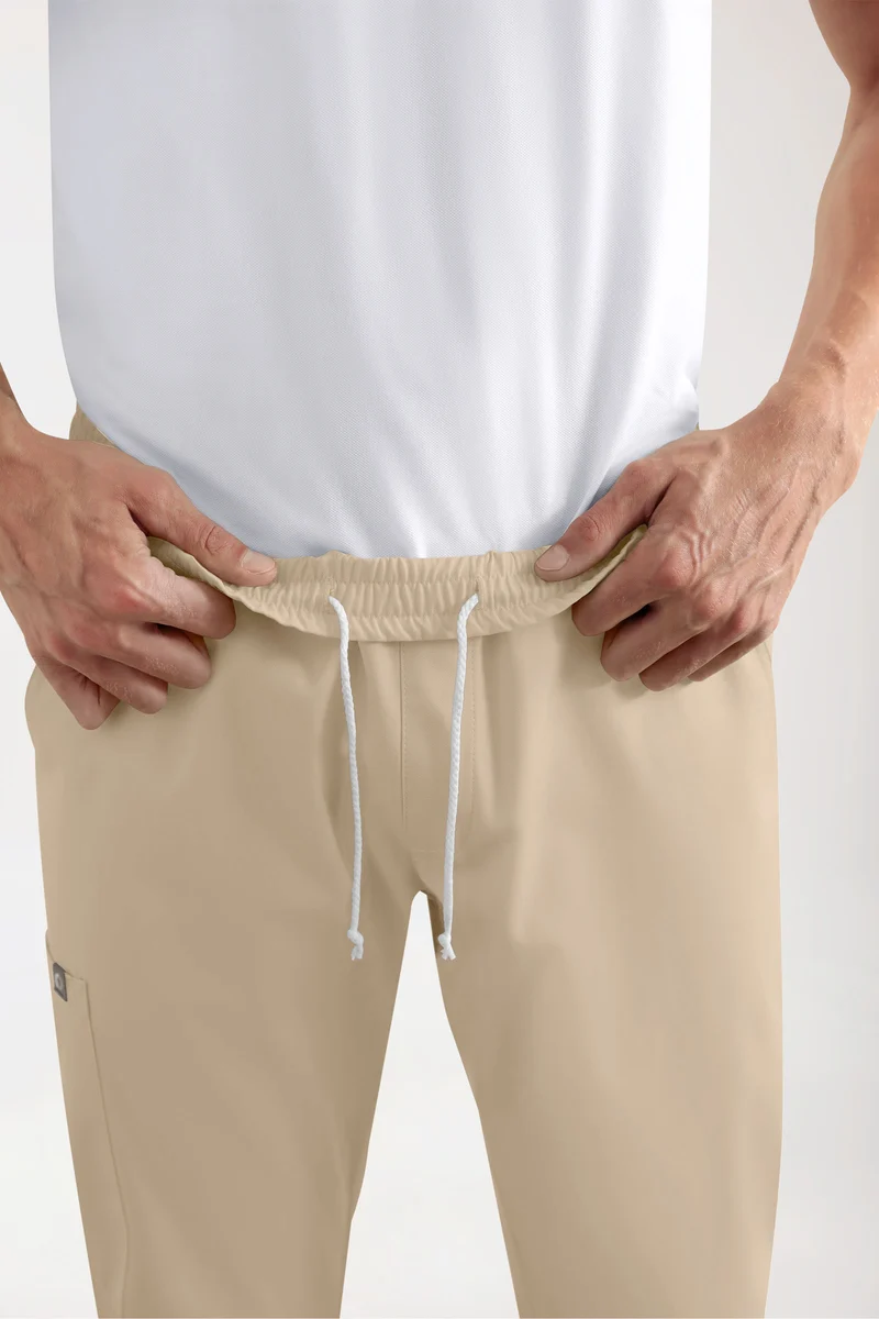 GREEN Stretch Hose Herren - Jogpants Style sand
