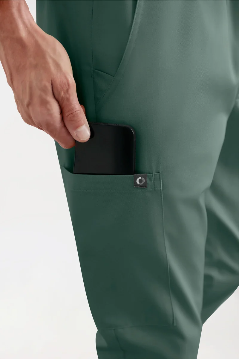 GREEN Stretch Hose Herren - Jogpants Style dunkelgrün