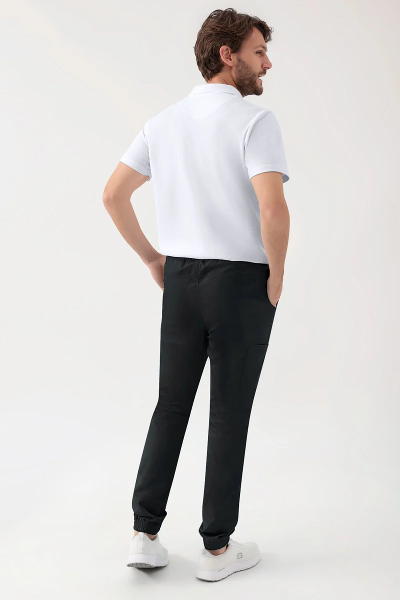 GREEN Stretch Hose Herren - Jogpants Style schwarz