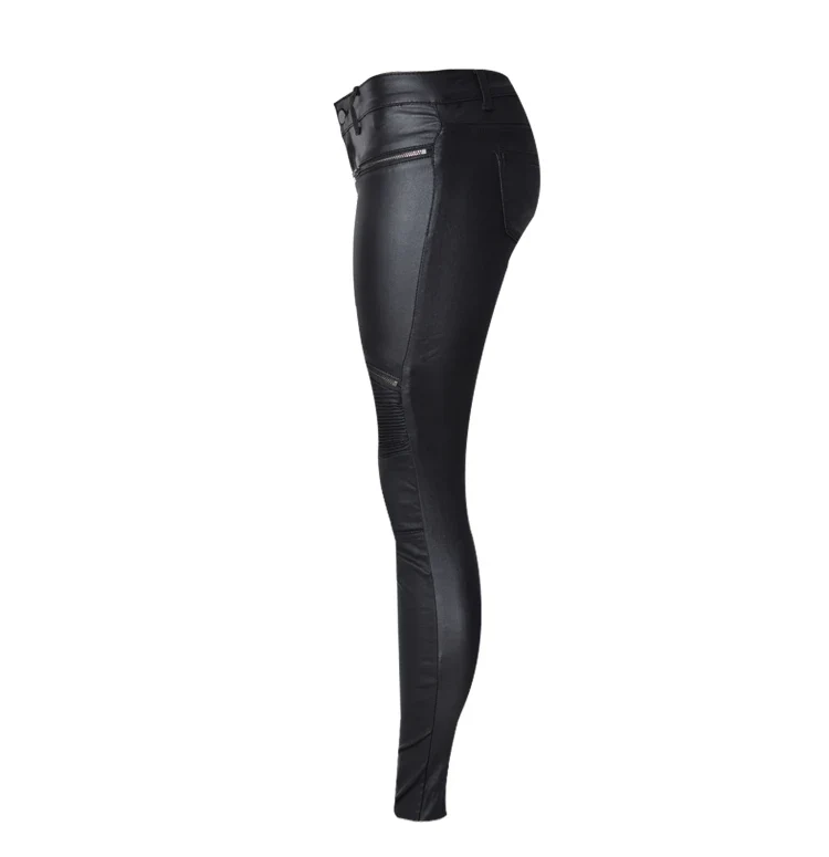 Sexy Leggins Donna Pantaloni Collant in Lattice Lucido Gothic Punk Night Club