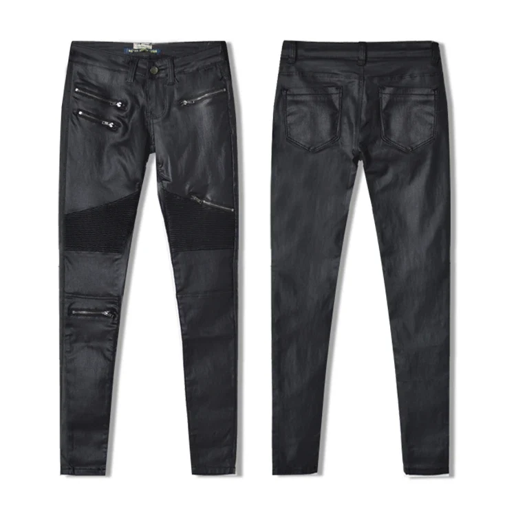 Sexy Leggins Donna Pantaloni Collant in Lattice Lucido Gothic Punk Night Club
