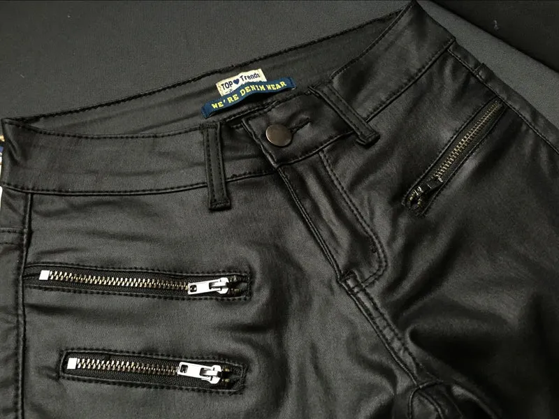 Sexy Leggins Donna Pantaloni Collant in Lattice Lucido Gothic Punk Night Club
