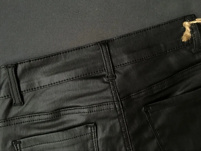 Sexy Leggins Donna Pantaloni Collant in Lattice Lucido Gothic Punk Night Club