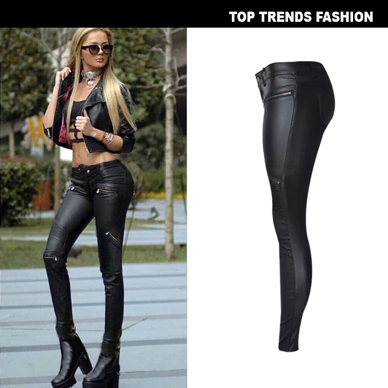 Sexy Leggins Donna Pantaloni Collant in Lattice Lucido Gothic Punk Night Club