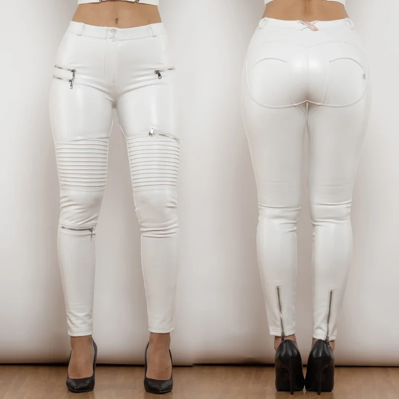 Sexy Leggins Donna Pantaloni Collant in Lattice Lucido Gothic Punk Night Club