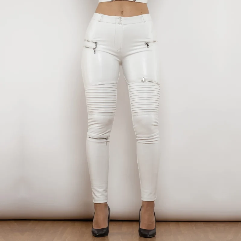 Sexy Leggins Donna Pantaloni Collant in Lattice Lucido Gothic Punk Night Club