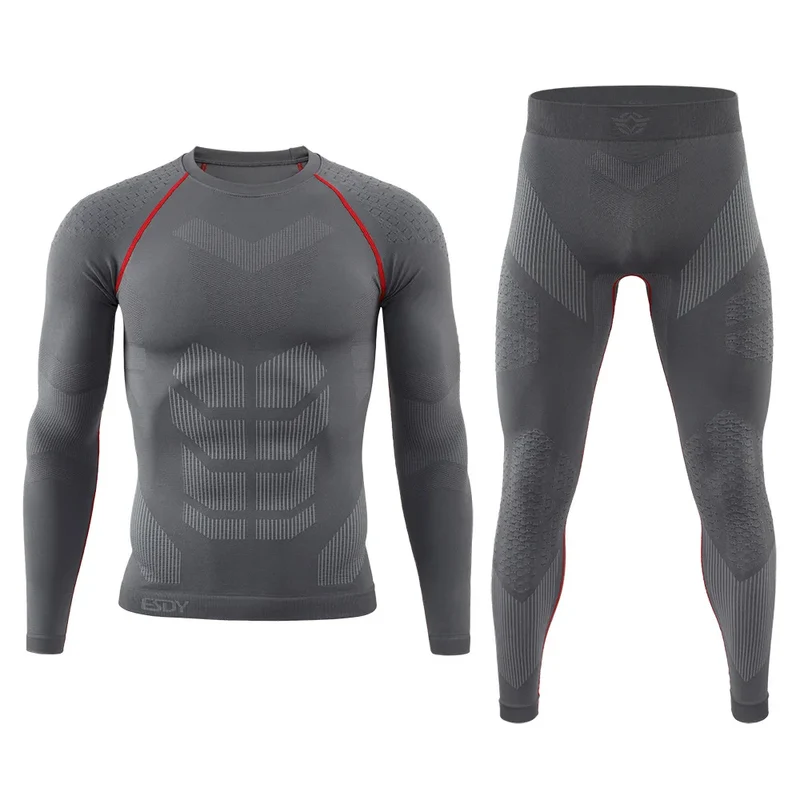 Nahtlose enge taktische Winter-Thermounterwäsche für Herren, Sportbekleidung, Funktion, atmungsaktiv, Training, Radfahren, Thermo, lange Unterhosen